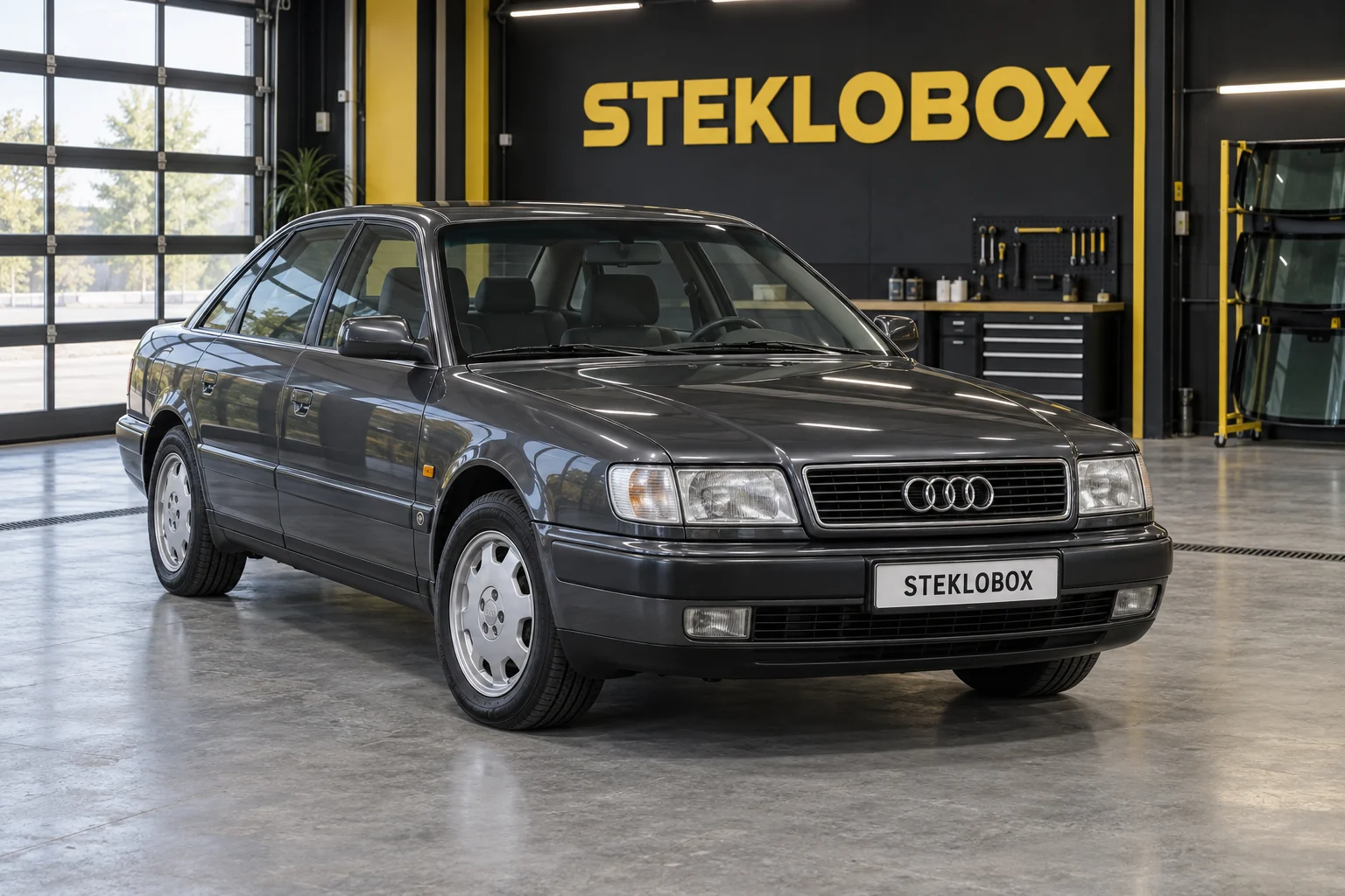 Audi 100 C4 в установочном центре STEKLOBOX