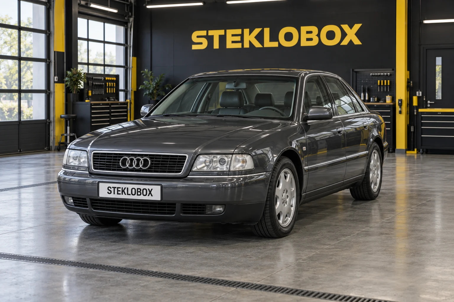 Audi A8 I (D2) в установочном центре STEKLOBOX
