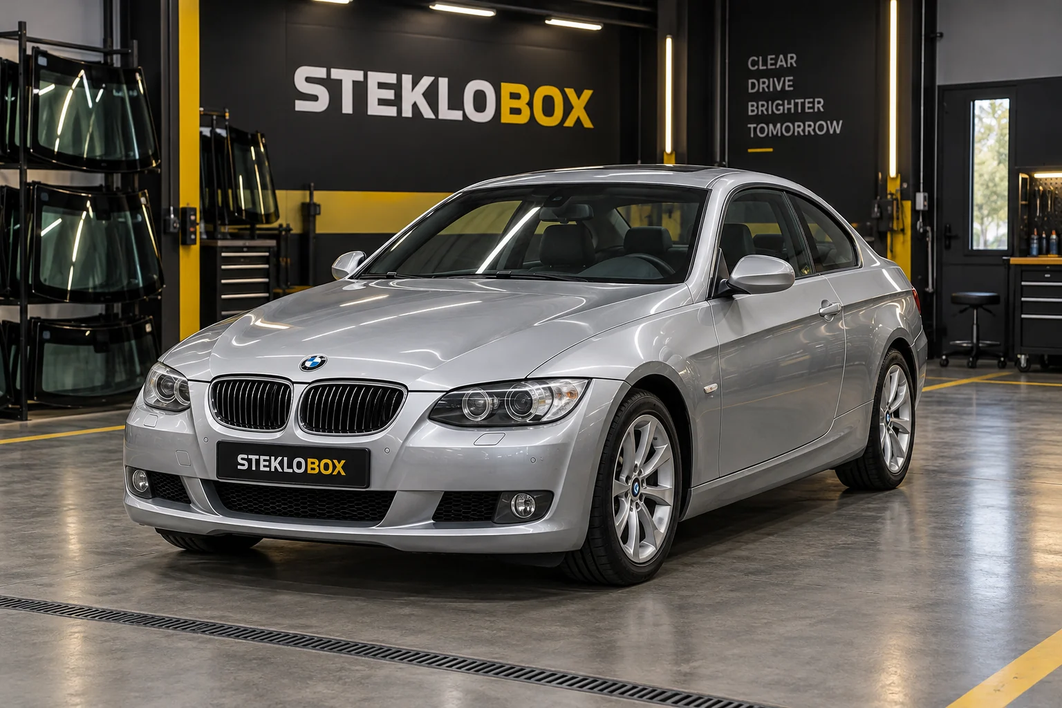 BMW 3-Series E92 Coupe в установочном центре STEKLOBOX