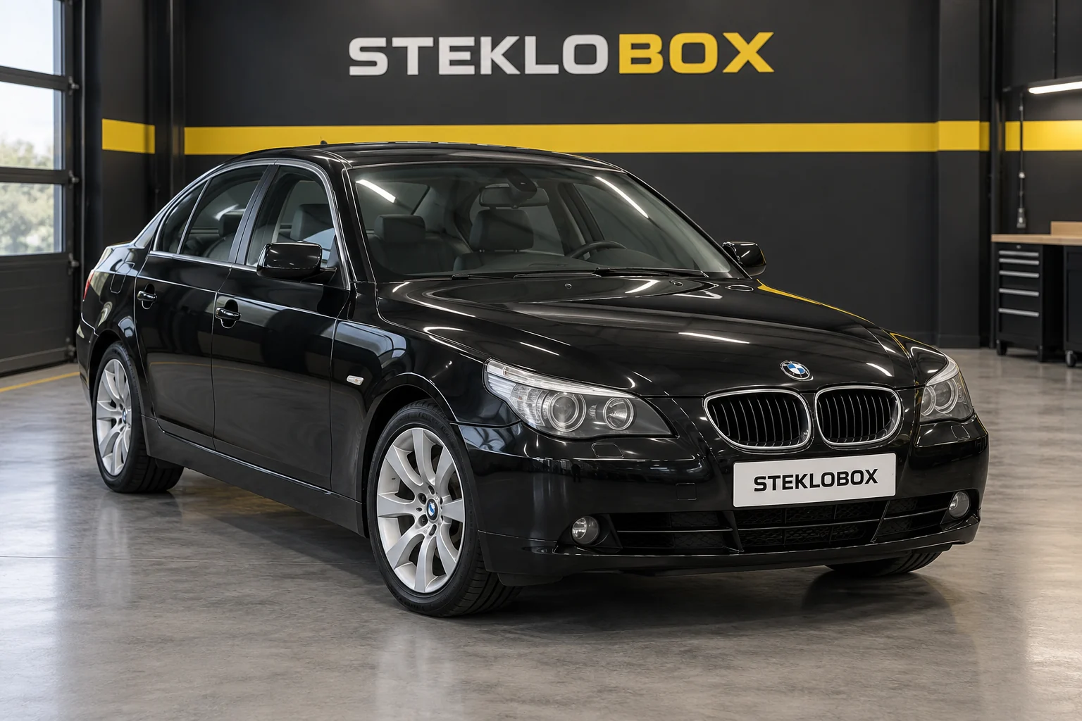 BMW 5-Series E60 в установочном центре STEKLOBOX