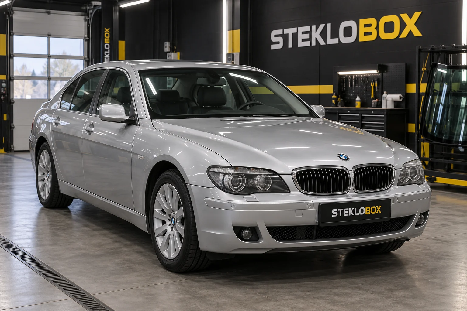 BMW 7 E65 в установочном центре STEKLOBOX