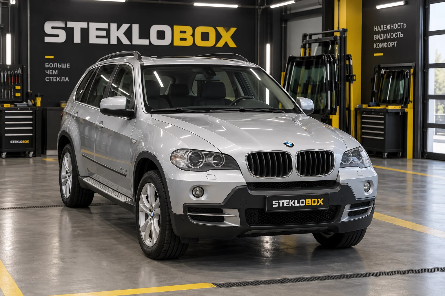 BMW X5 II (E70) в установочном центре STEKLOBOX