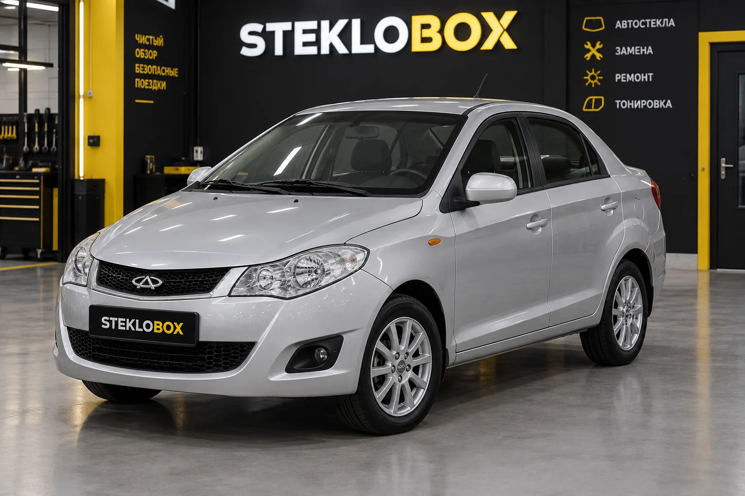 Chery Bonus (A13) в установочном центре STEKLOBOX