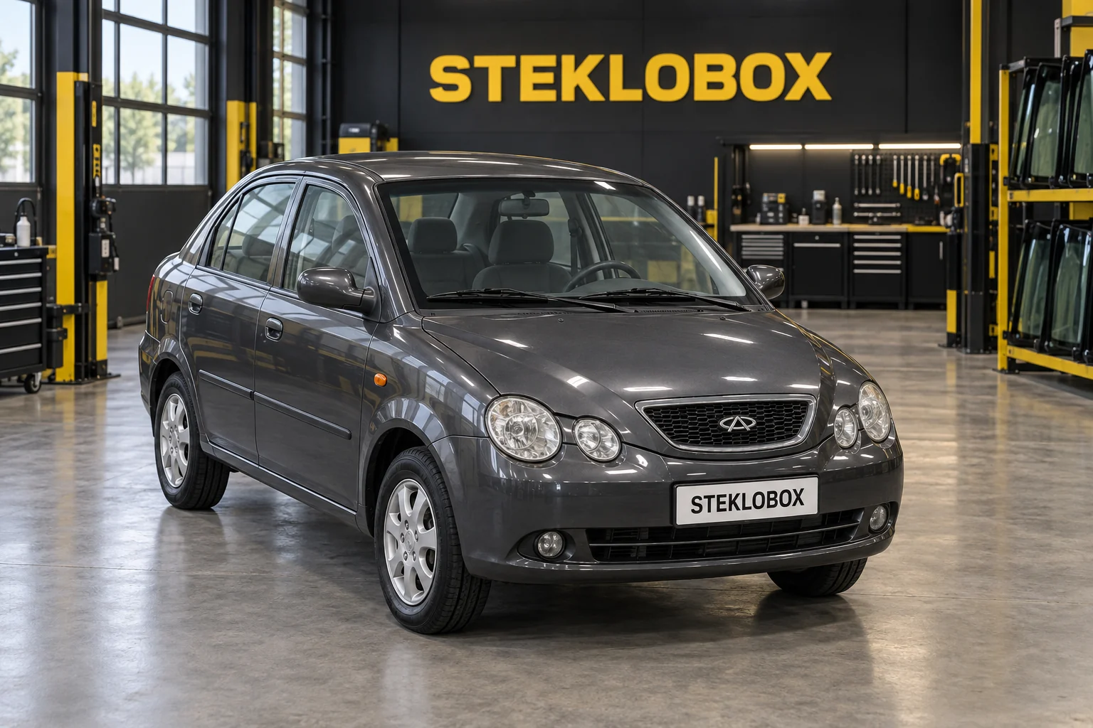 Chery QQ6 (S21) в установочном центре STEKLOBOX