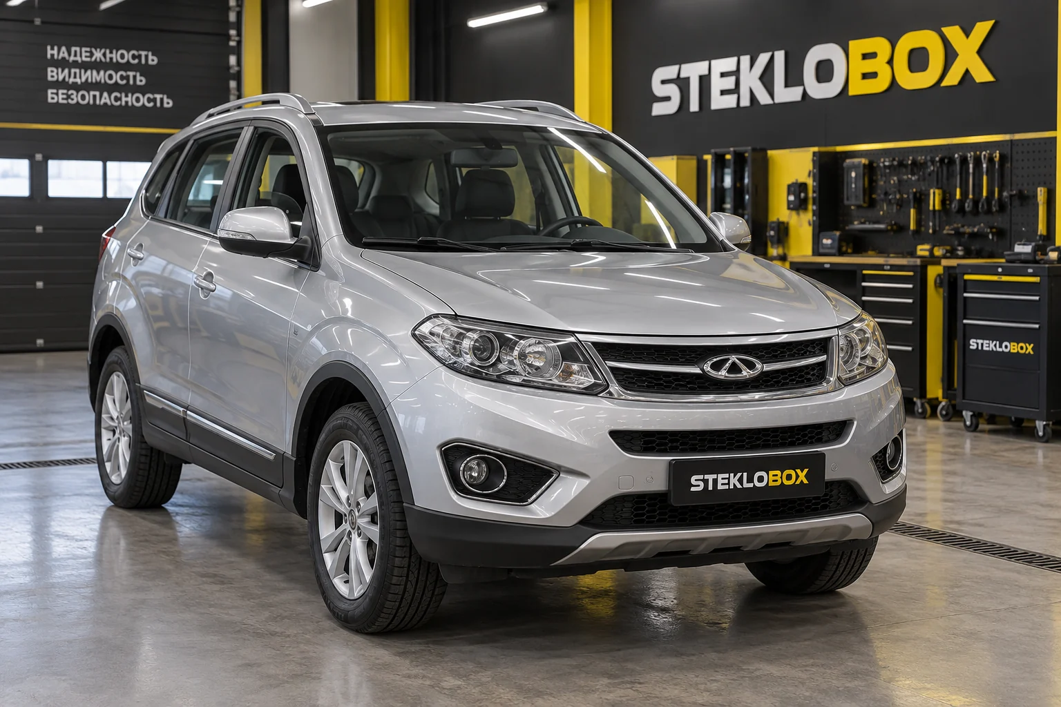 Chery Tiggo 5 в установочном центре STEKLOBOX
