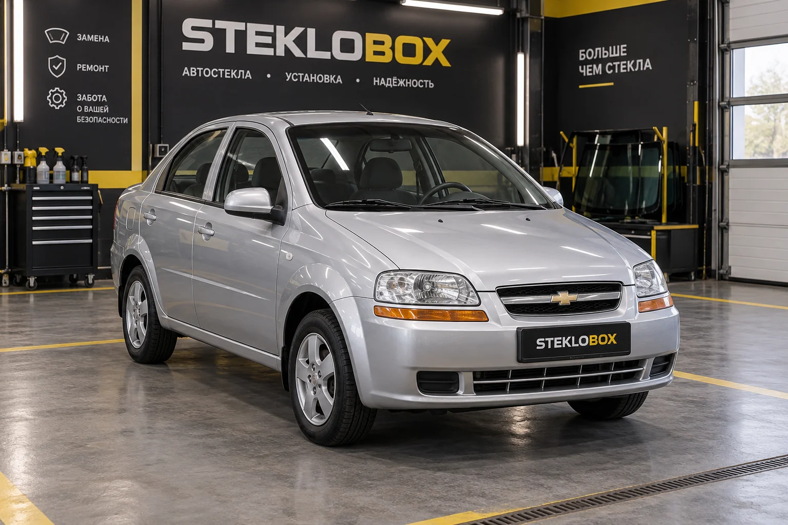 Chevrolet Aveo T200 I в установочном центре STEKLOBOX