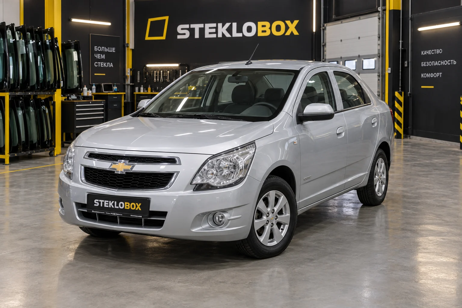 Chevrolet Cobalt II в установочном центре STEKLOBOX