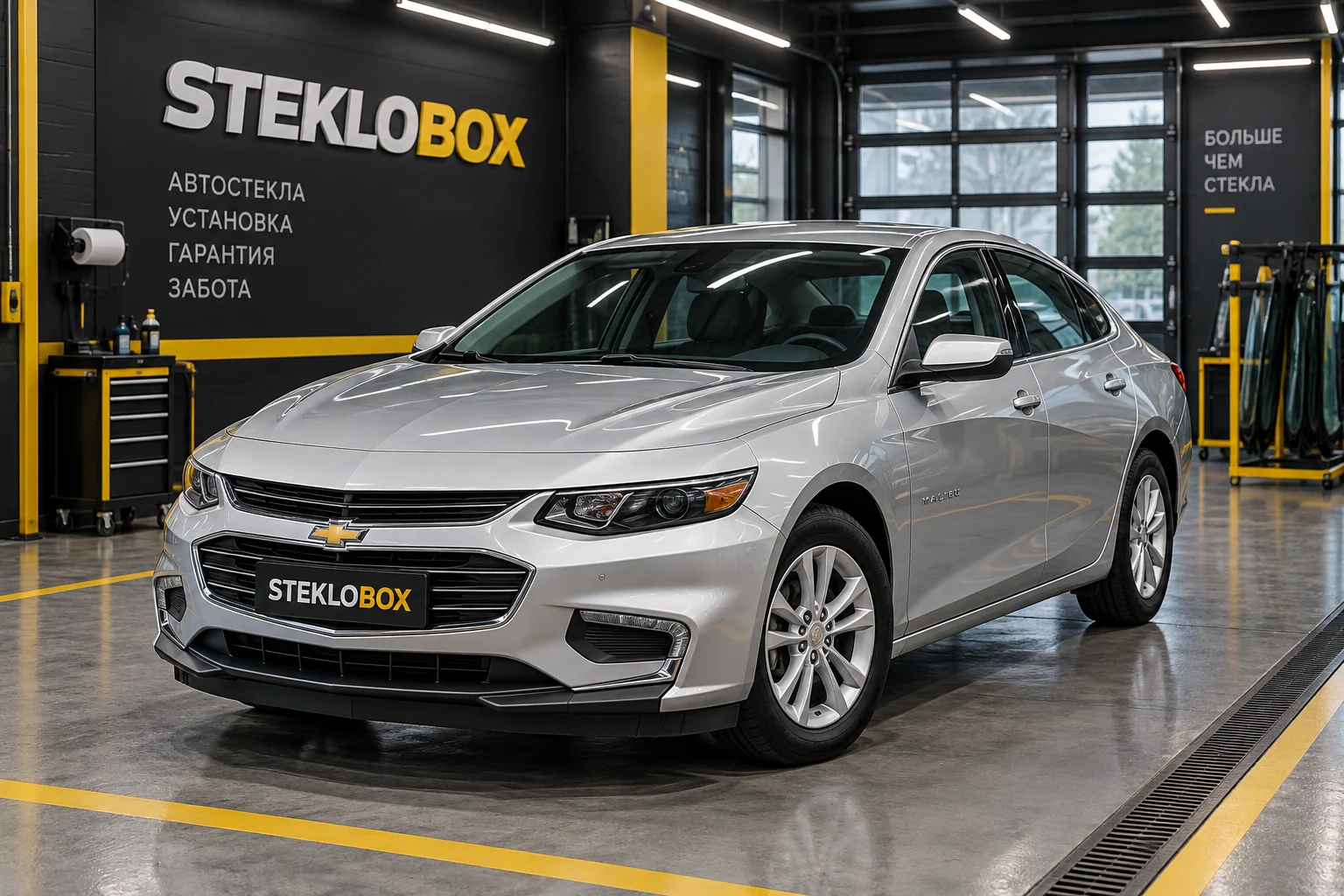 Chevrolet Malibu IX в установочном центре STEKLOBOX