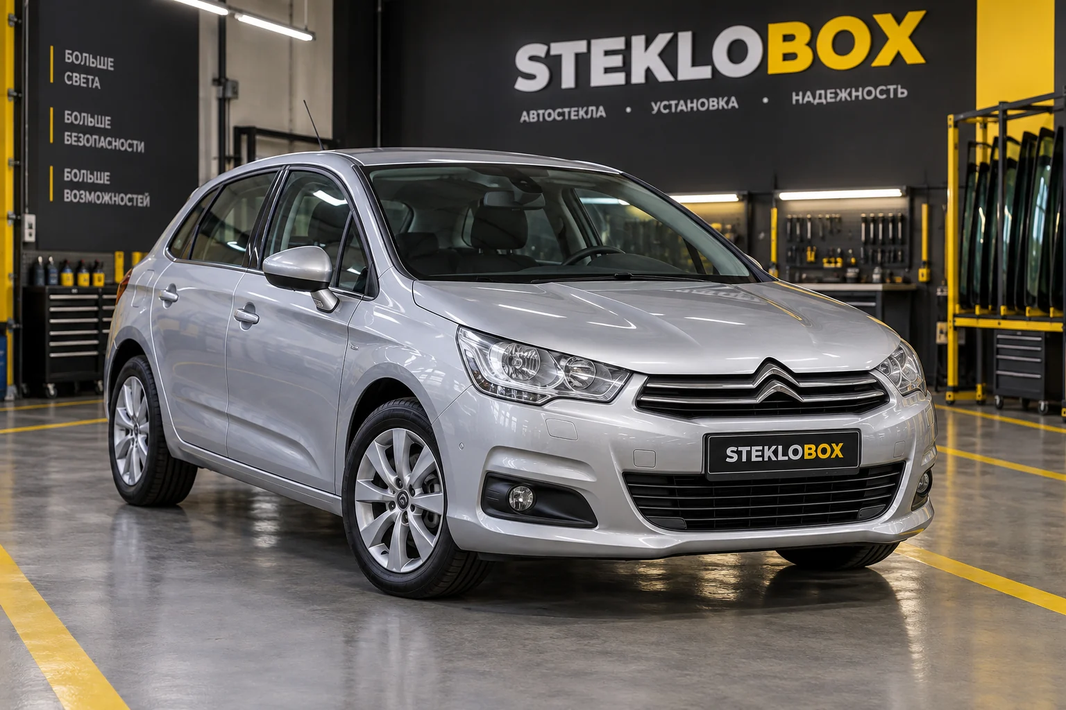 Citroen C4 II в установочном центре STEKLOBOX