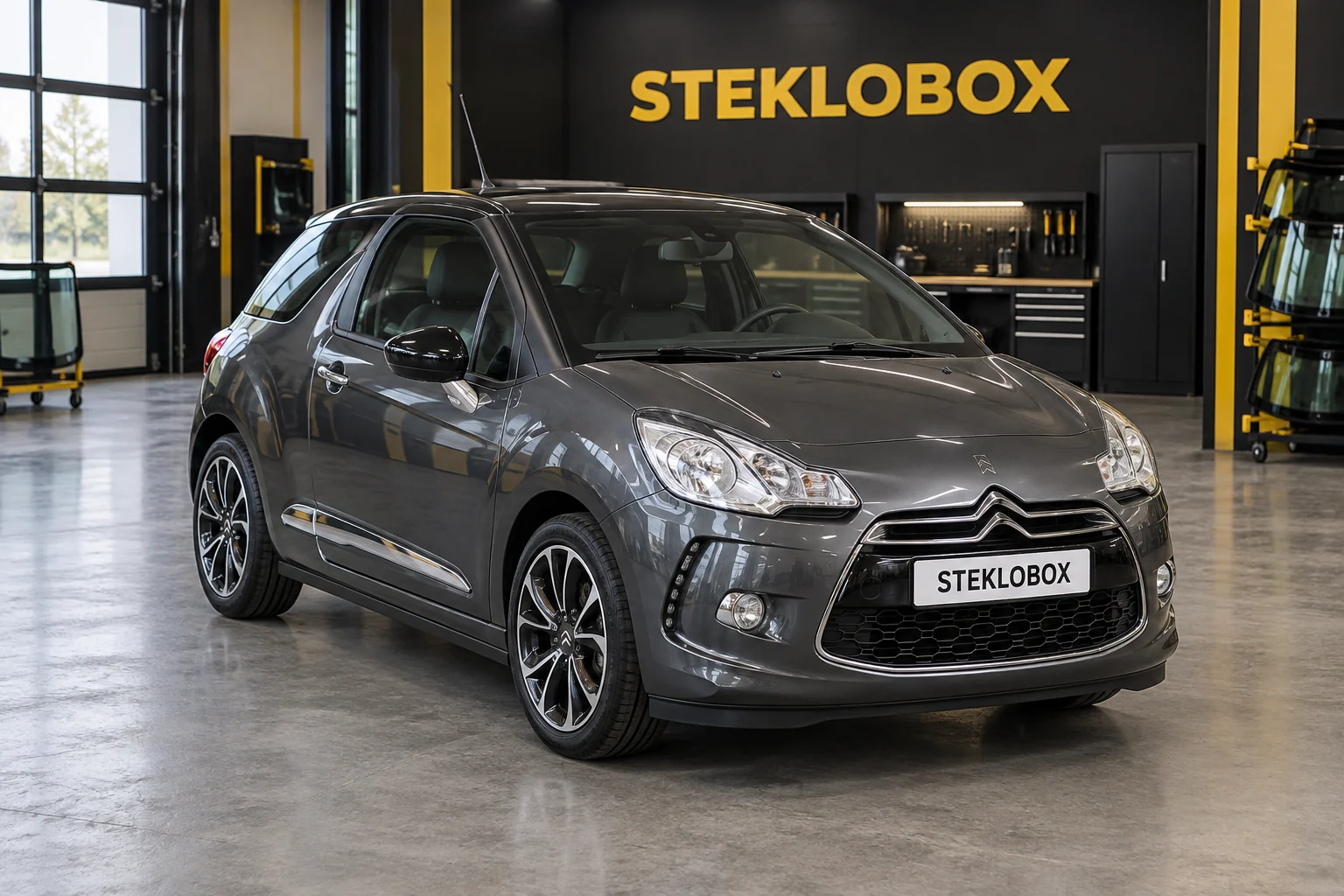 Citroen DS3 в установочном центре STEKLOBOX