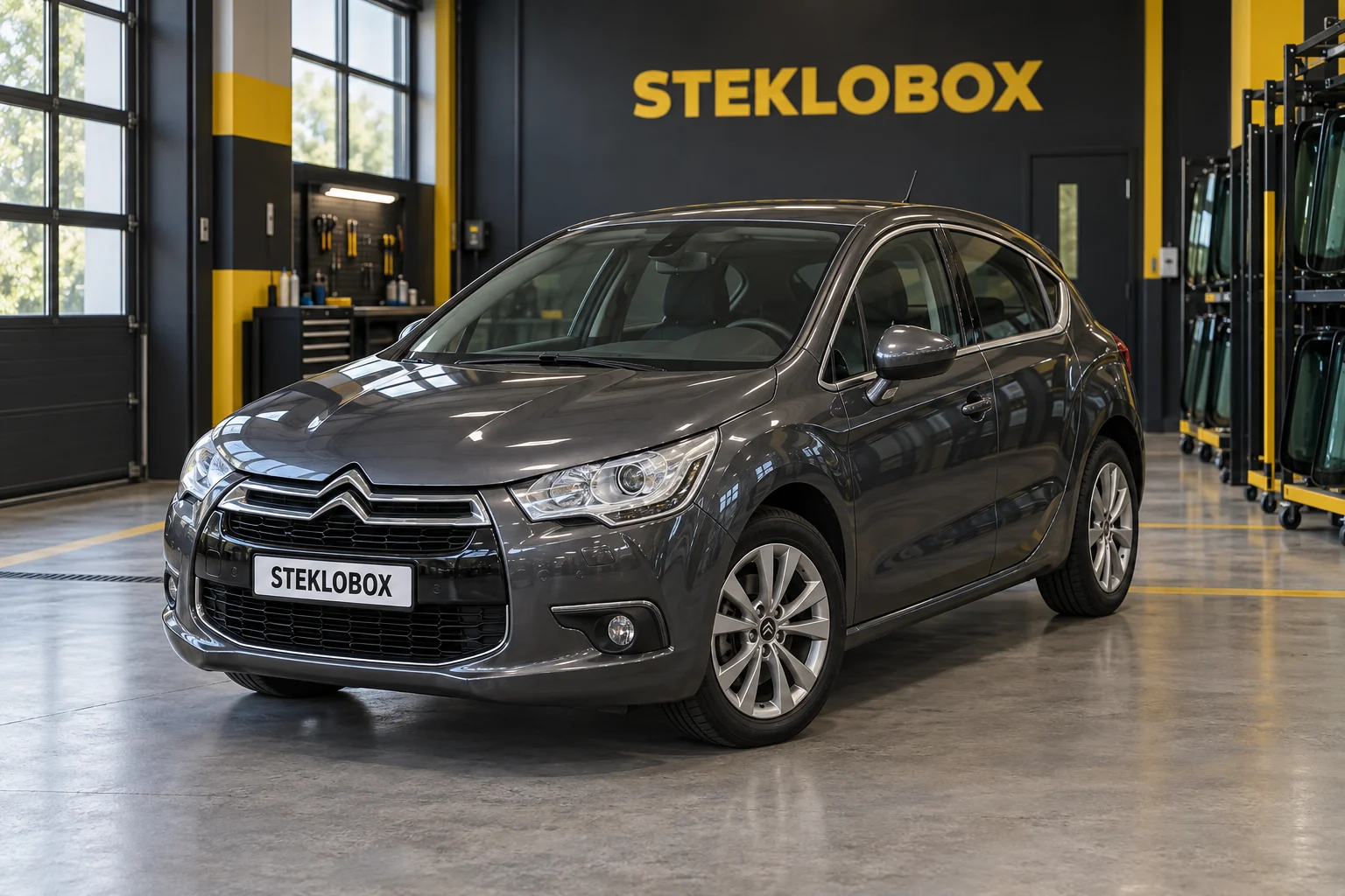 Citroen DS4 в установочном центре STEKLOBOX