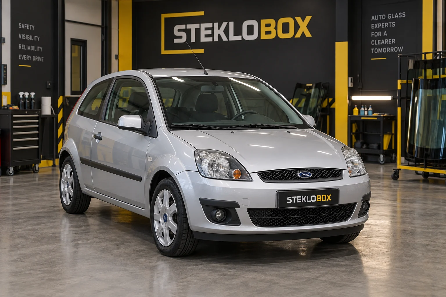 Ford Fiesta Mk5 в установочном центре STEKLOBOX