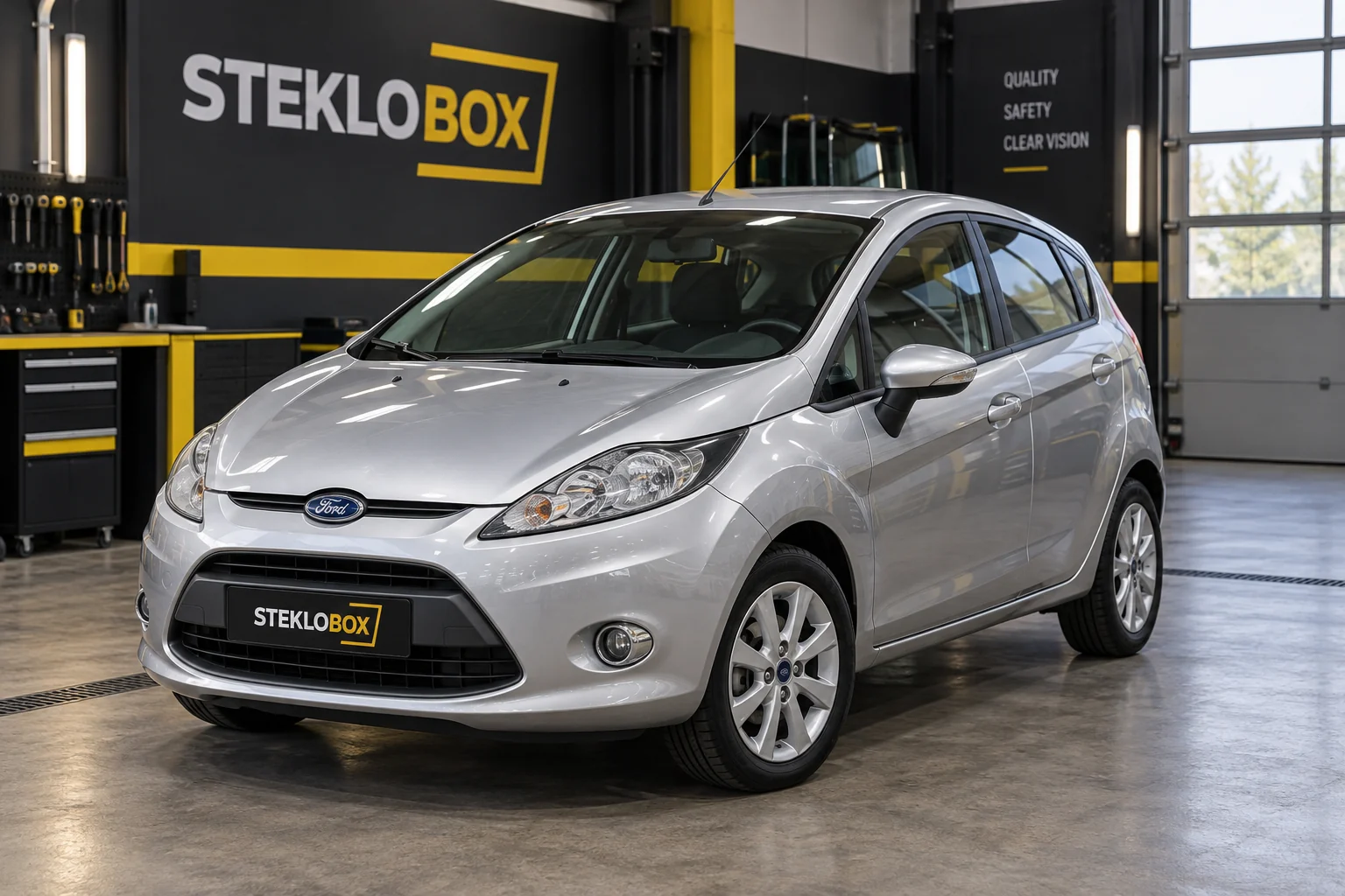 Ford Fiesta Mk6 в установочном центре STEKLOBOX