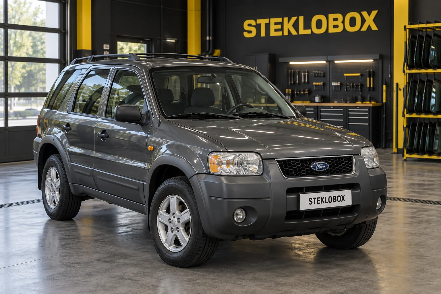 Ford Maverick II в установочном центре STEKLOBOX