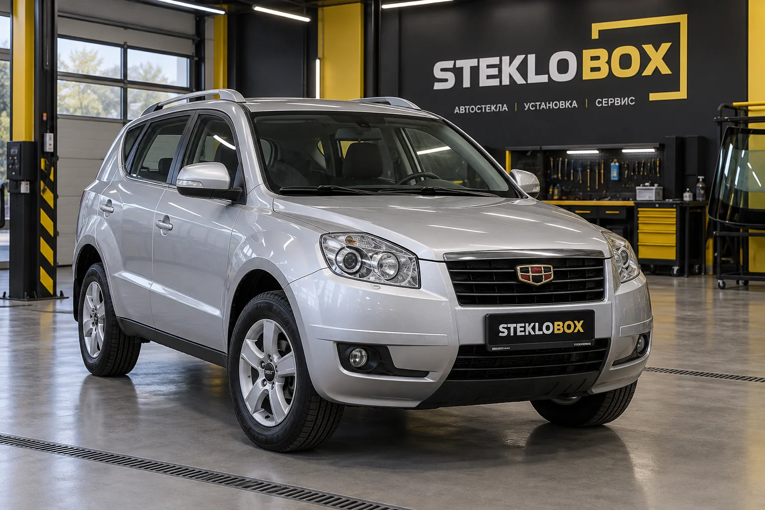 Geely Emgrand X7 в установочном центре STEKLOBOX