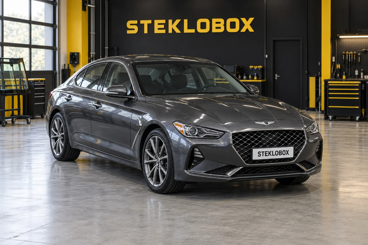 Genesis G70 I в установочном центре STEKLOBOX