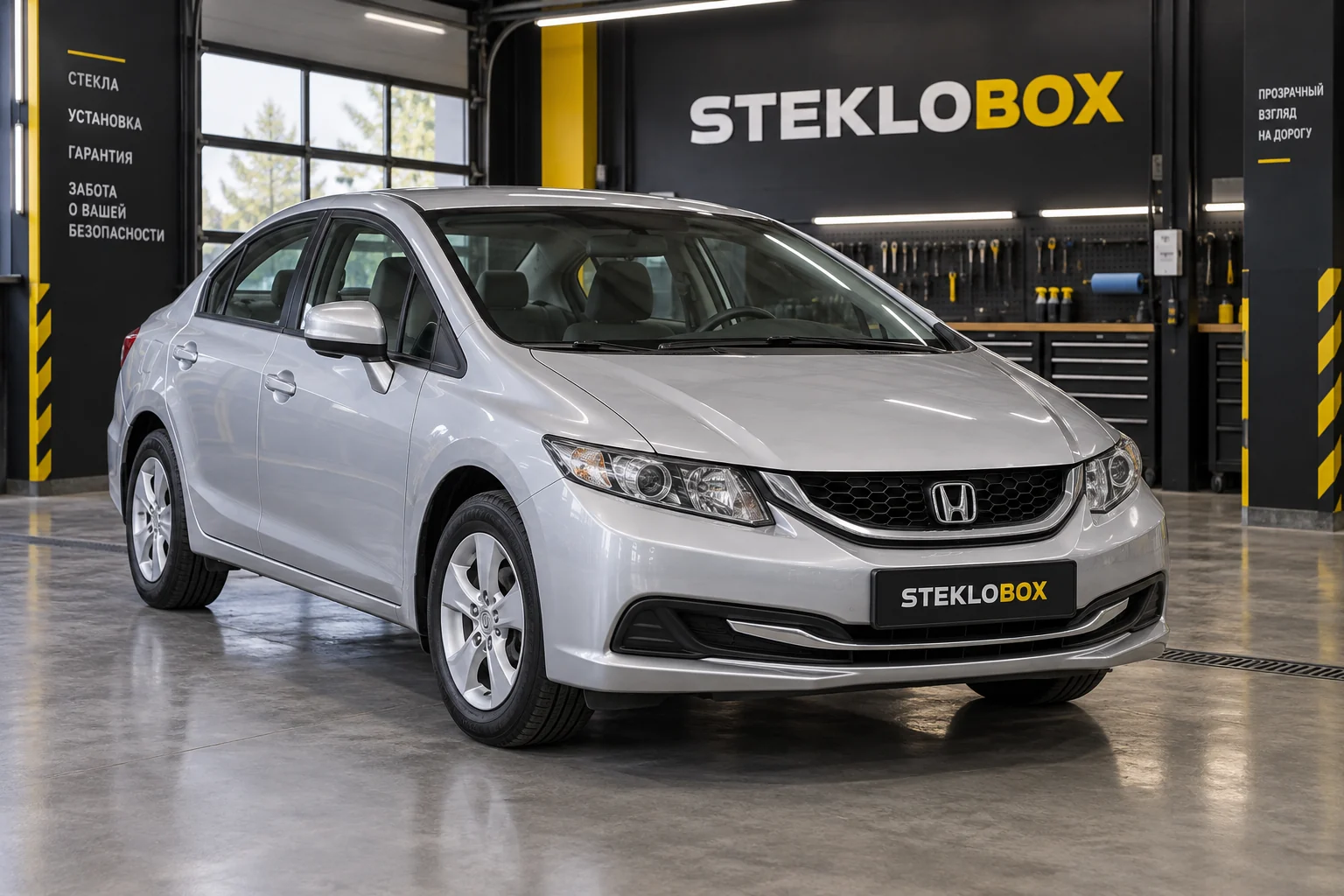 Honda Civic IX в установочном центре STEKLOBOX