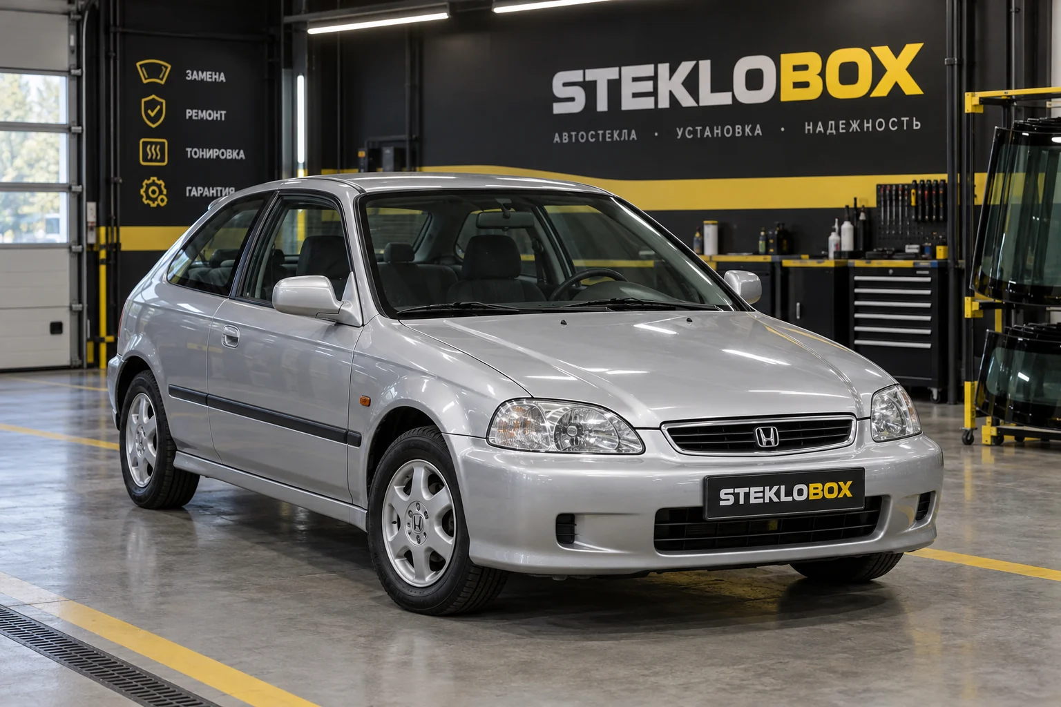 Honda Civic VI в установочном центре STEKLOBOX