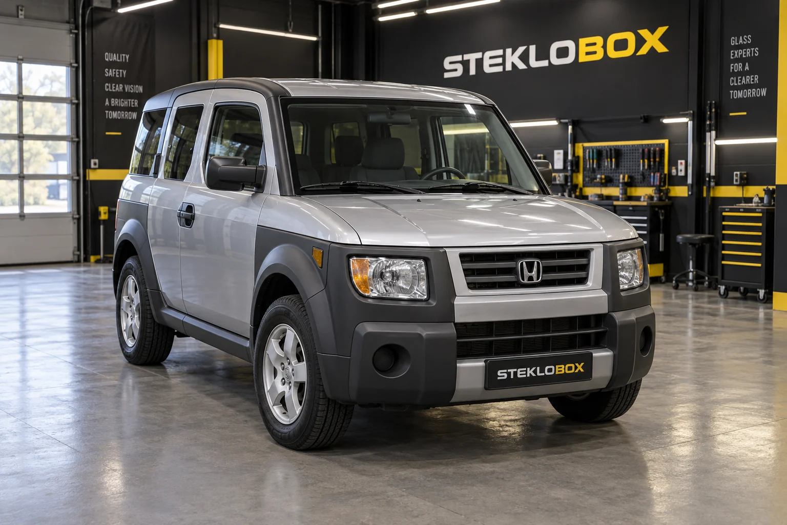 Honda Element в установочном центре STEKLOBOX