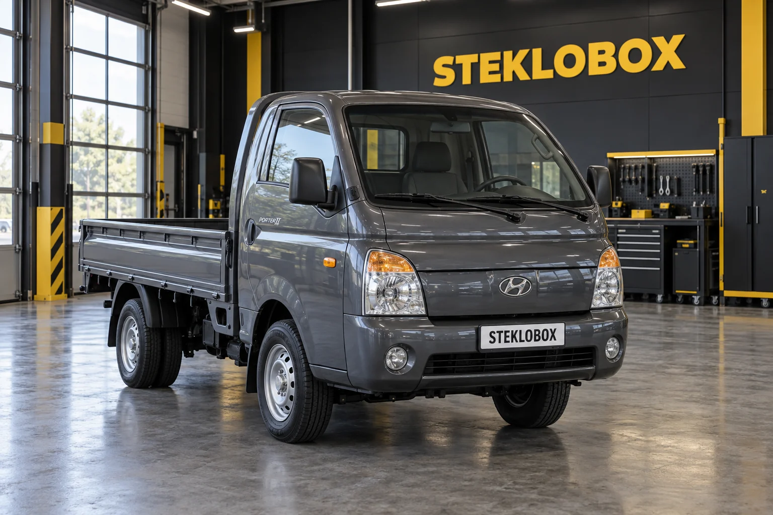 Hyundai Porter II в установочном центре STEKLOBOX