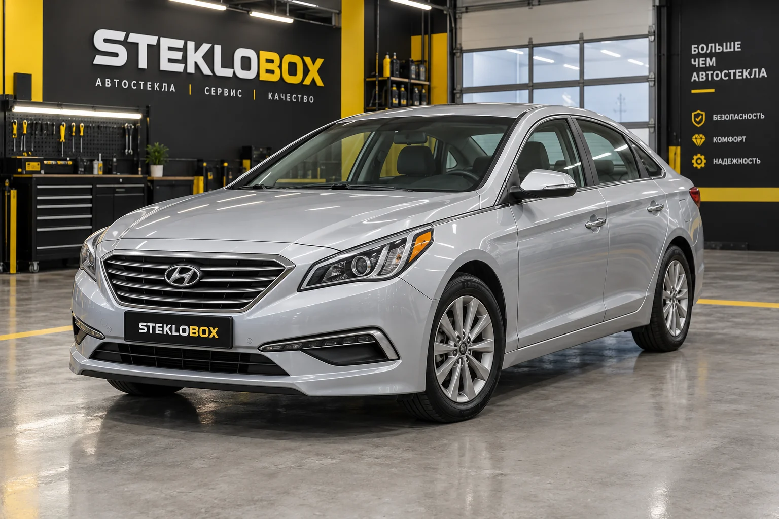 Hyundai Sonata VII LF в установочном центре STEKLOBOX