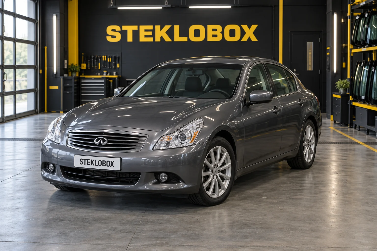 Infiniti G35 IV в установочном центре STEKLOBOX