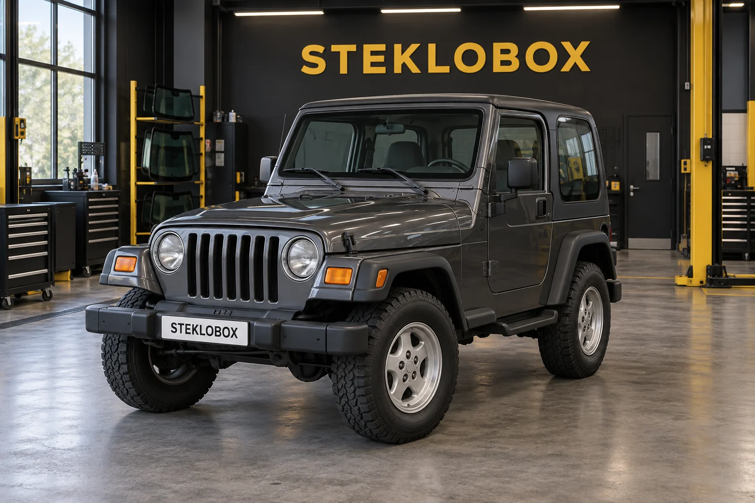 Jeep Wrangler II TJ в установочном центре STEKLOBOX