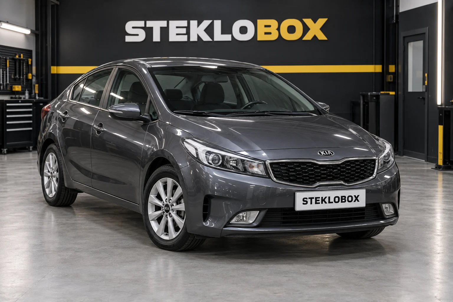 Kia Cerato III в установочном центре STEKLOBOX