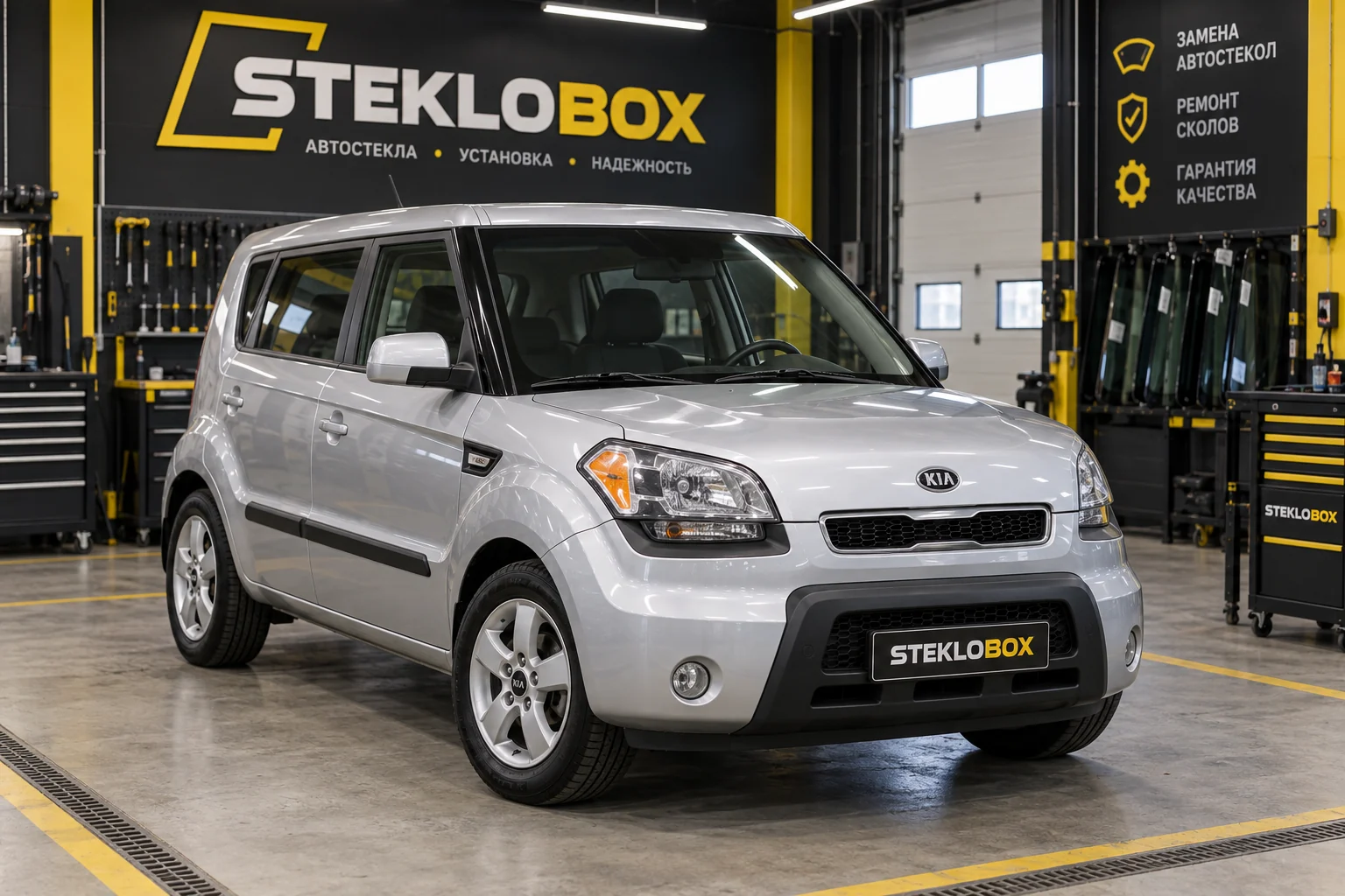 Kia Soul I AM в установочном центре STEKLOBOX