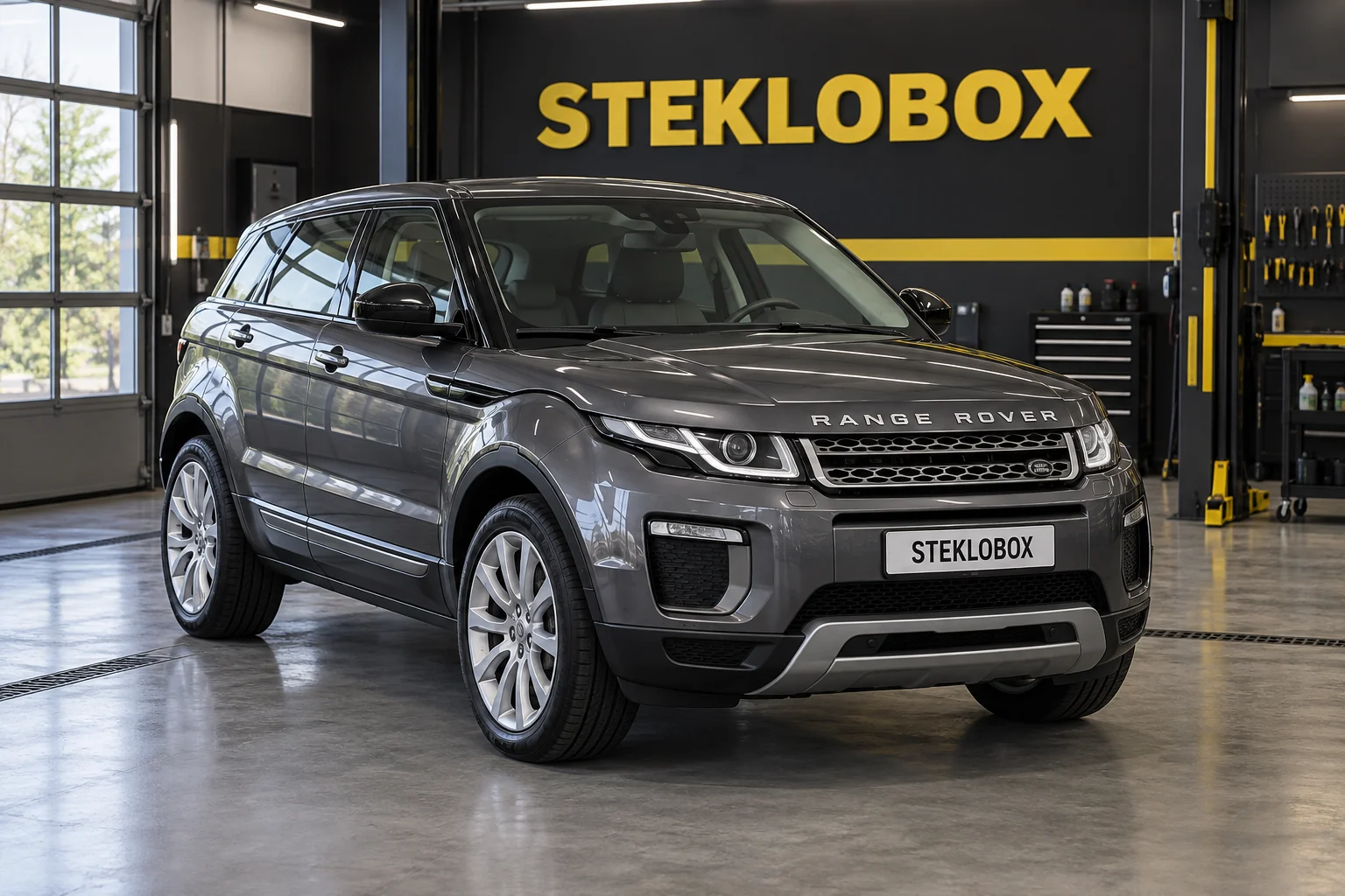 Land Rover Range Rover Evoque I в установочном центре STEKLOBOX