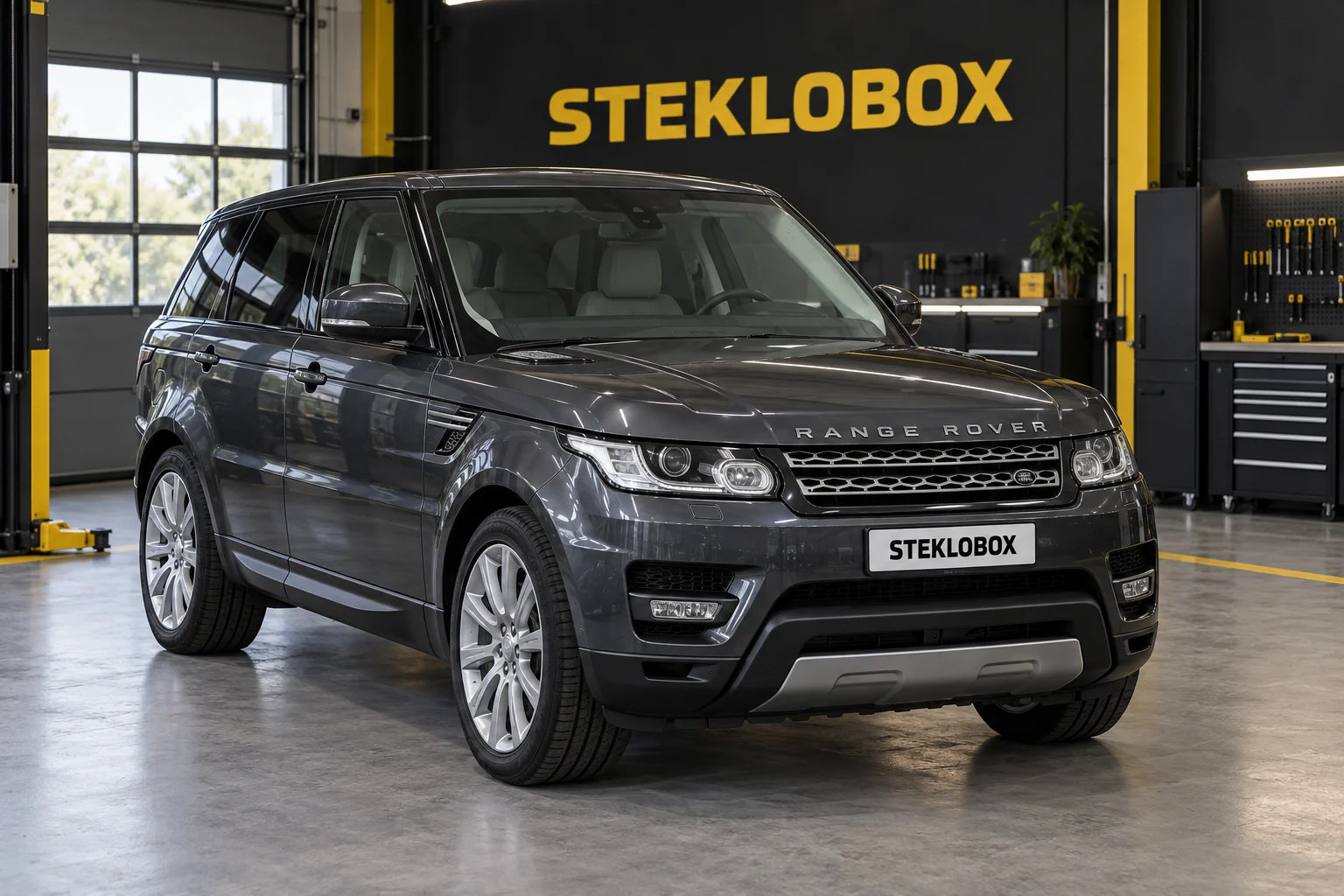 Land Rover Range Rover Sport II в установочном центре STEKLOBOX