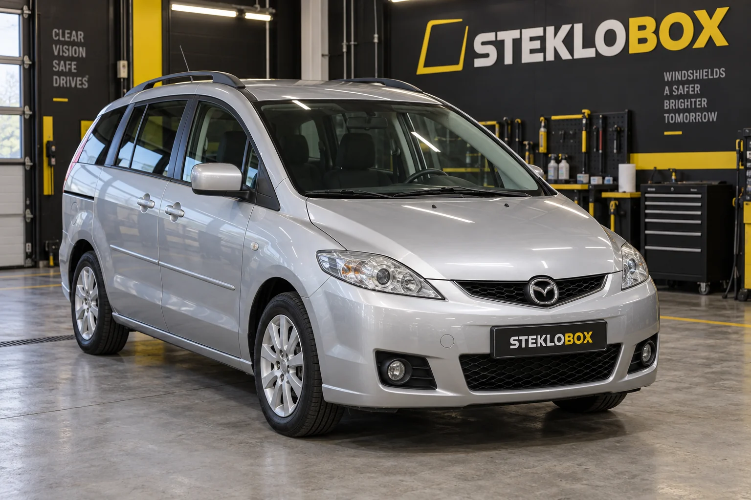 Mazda 5 I CR в установочном центре STEKLOBOX