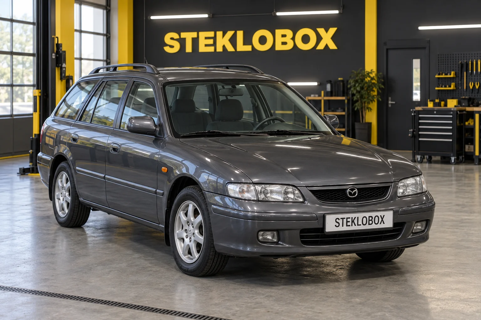 Mazda 626 V GF в установочном центре STEKLOBOX