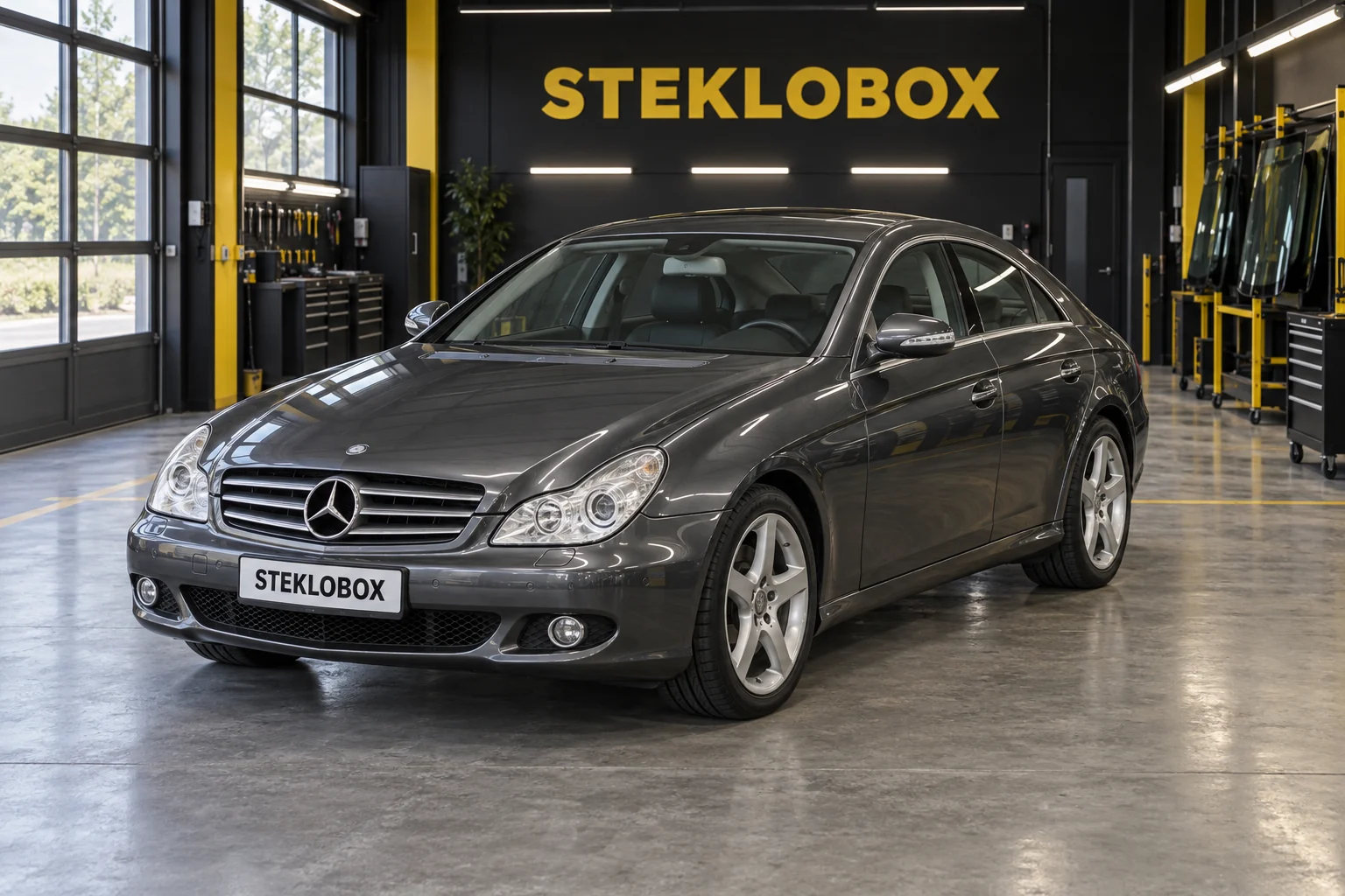 Mercedes-Benz CLS-Class W219 I в установочном центре STEKLOBOX