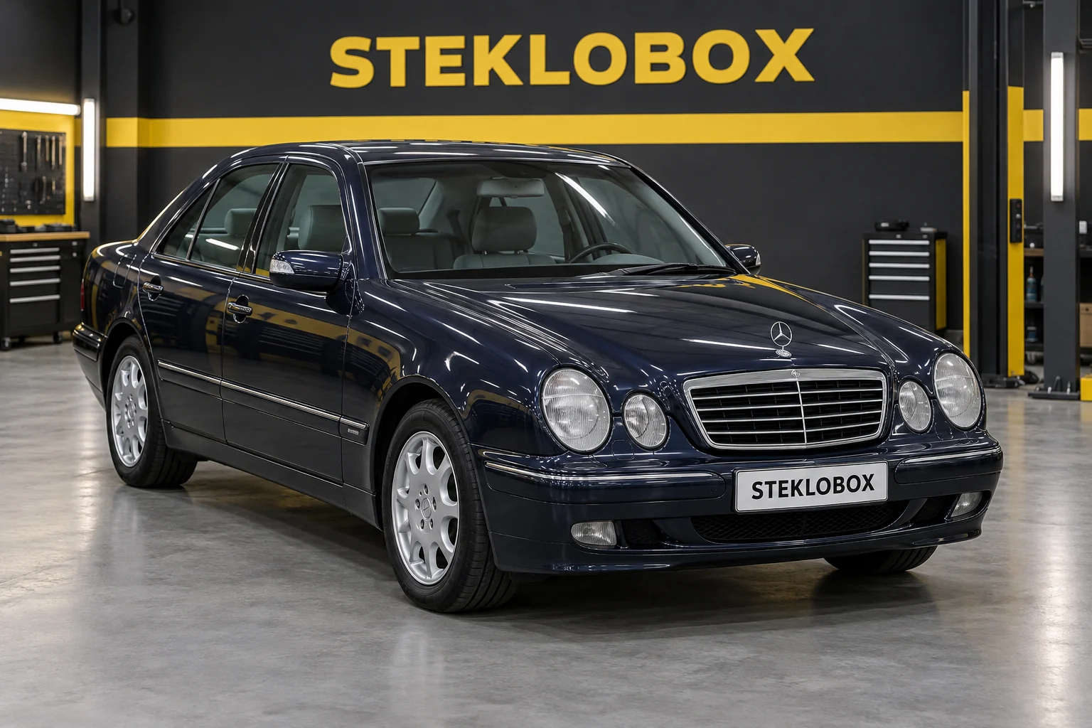 Mercedes-Benz E-Class W210 в установочном центре STEKLOBOX