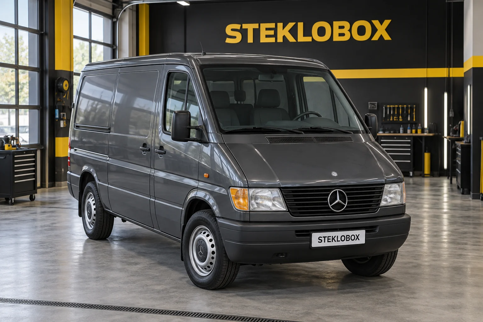 Mercedes-Benz Sprinter I низкая крыша в установочном центре STEKLOBOX