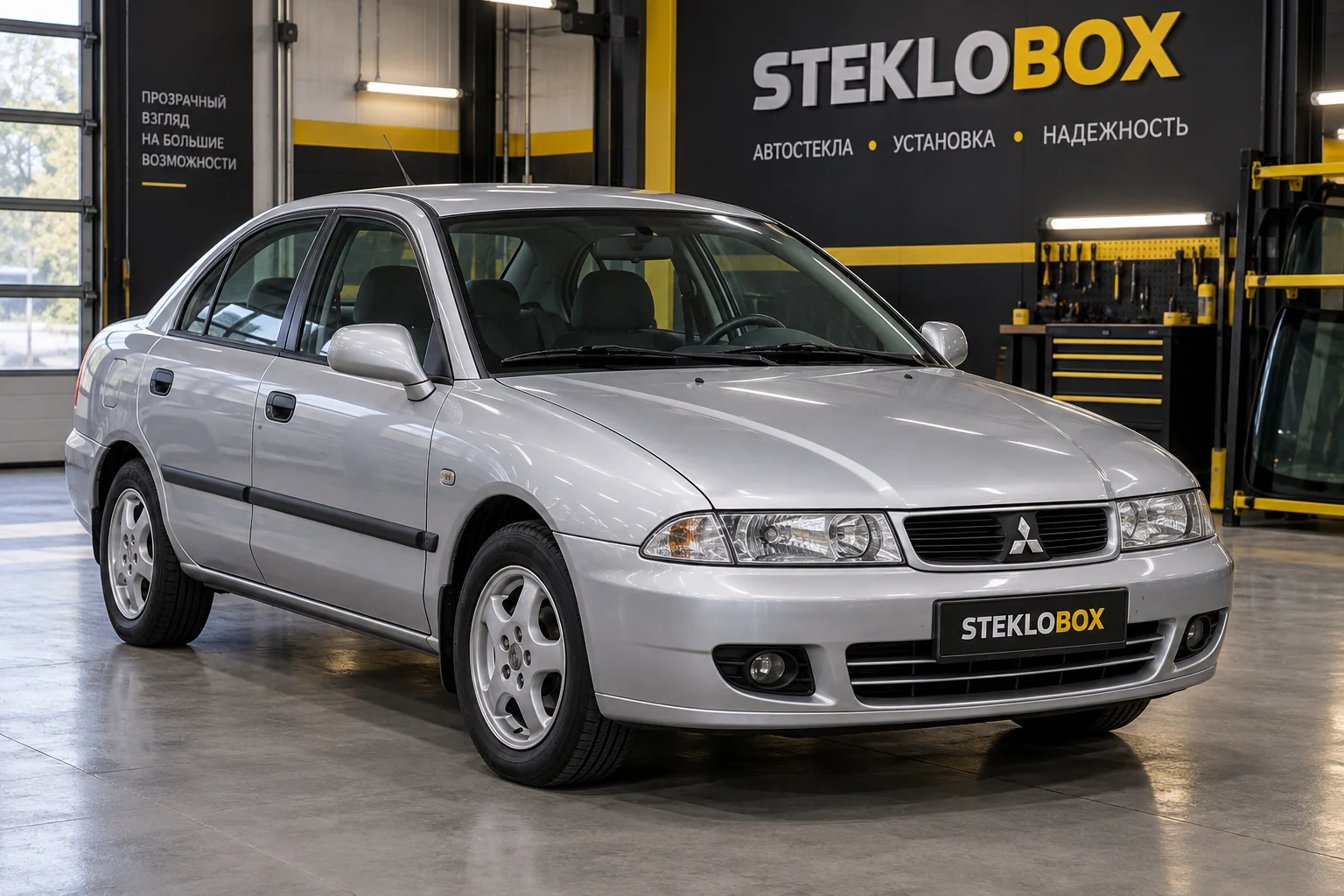 Mitsubishi Carisma в установочном центре STEKLOBOX