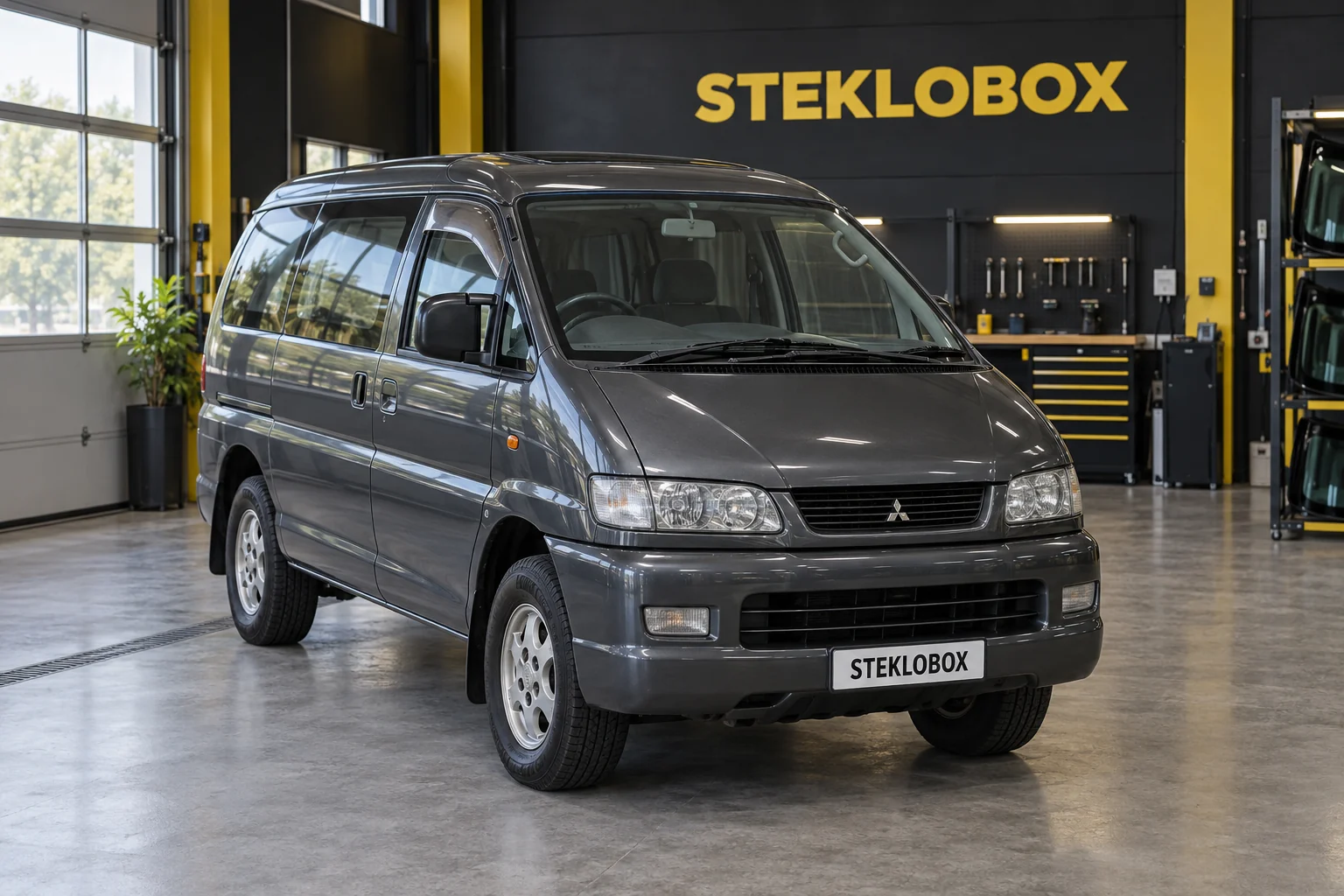 Mitsubishi Delica IV L400 в установочном центре STEKLOBOX