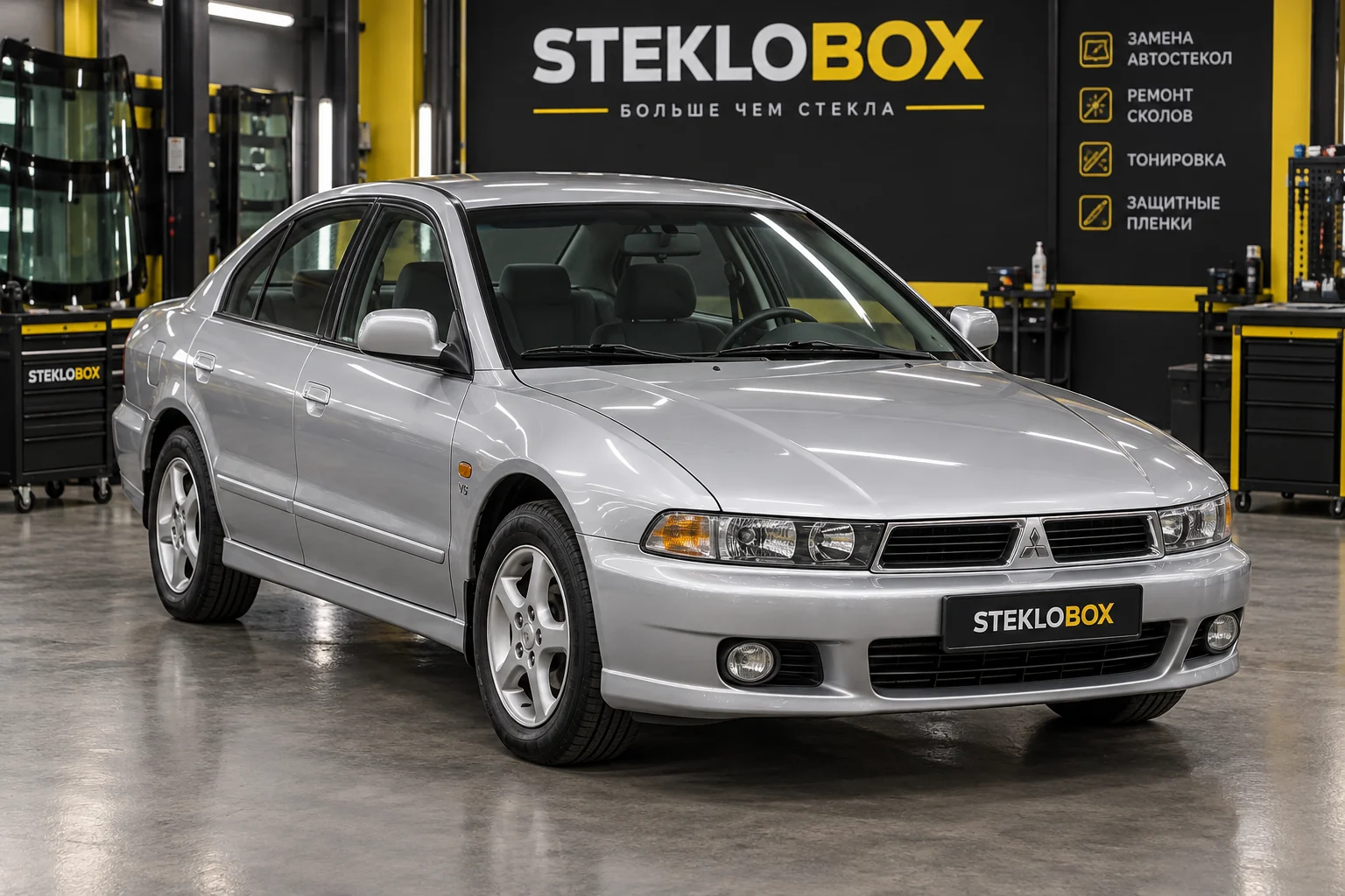 Mitsubishi Galant VIII в установочном центре STEKLOBOX