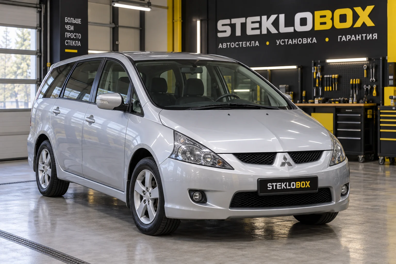 Mitsubishi Grandis I в установочном центре STEKLOBOX