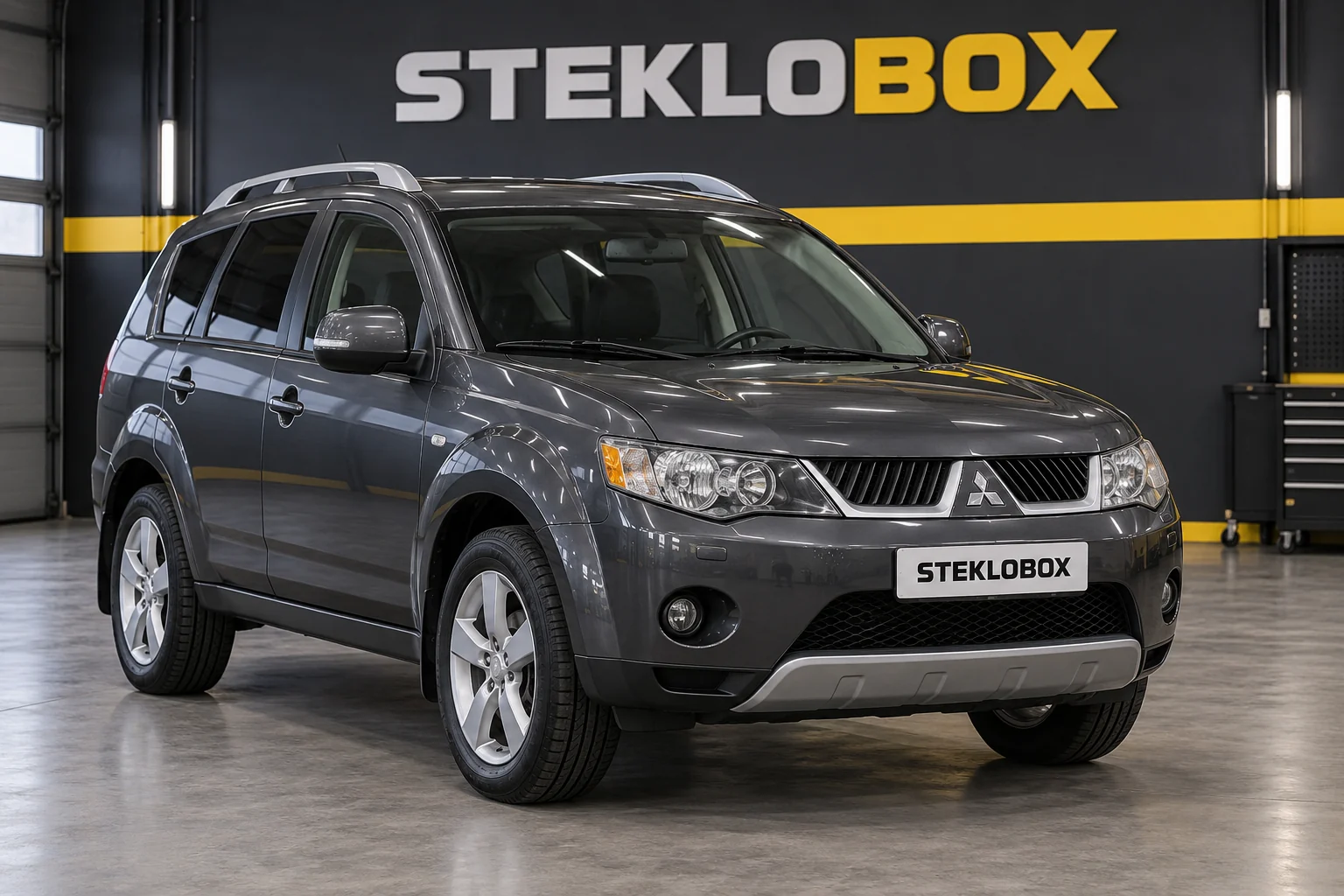 Mitsubishi Outlander II (XL) в установочном центре STEKLOBOX