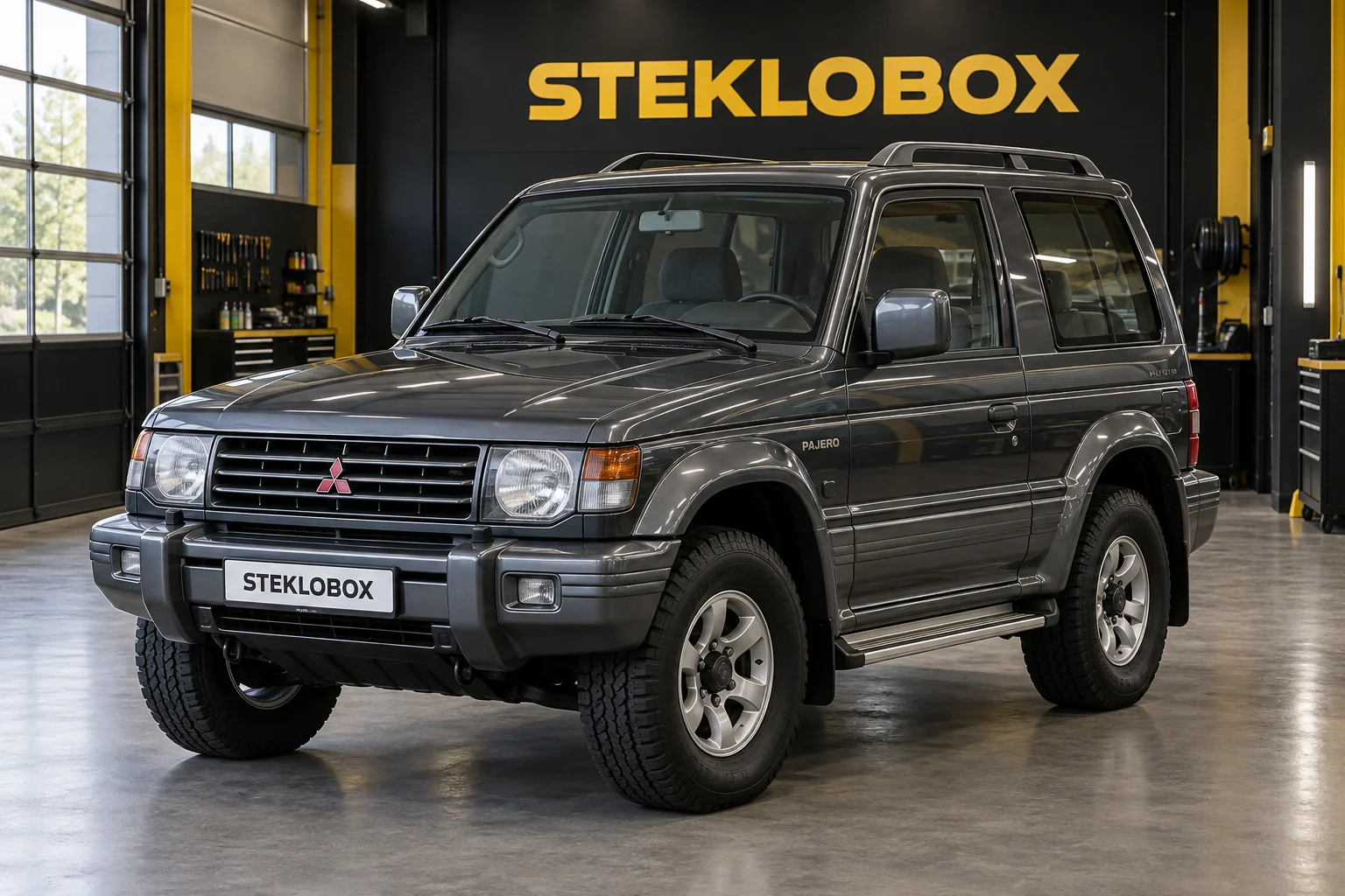 Mitsubishi Pajero II в установочном центре STEKLOBOX
