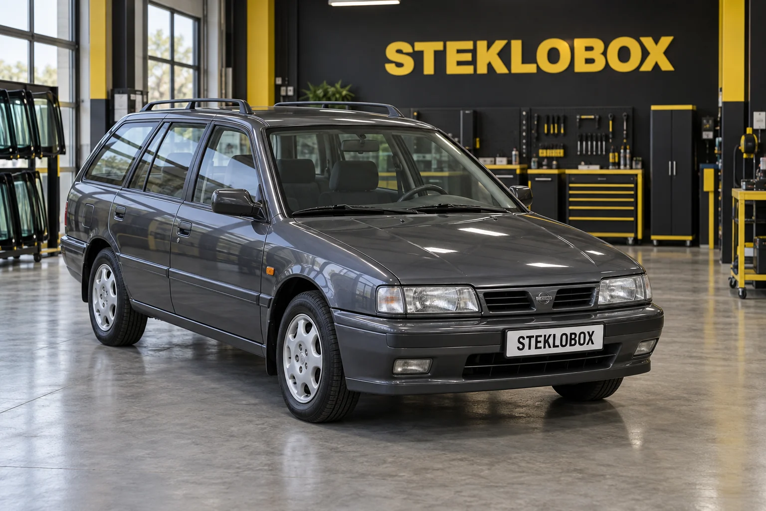 Nissan Primera I W10 в установочном центре STEKLOBOX
