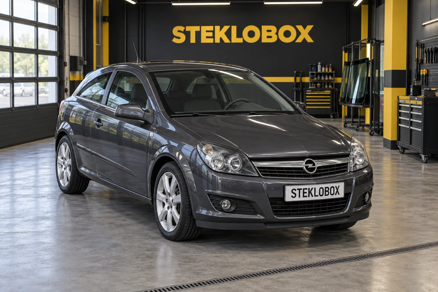 Opel Astra H GTC в установочном центре STEKLOBOX