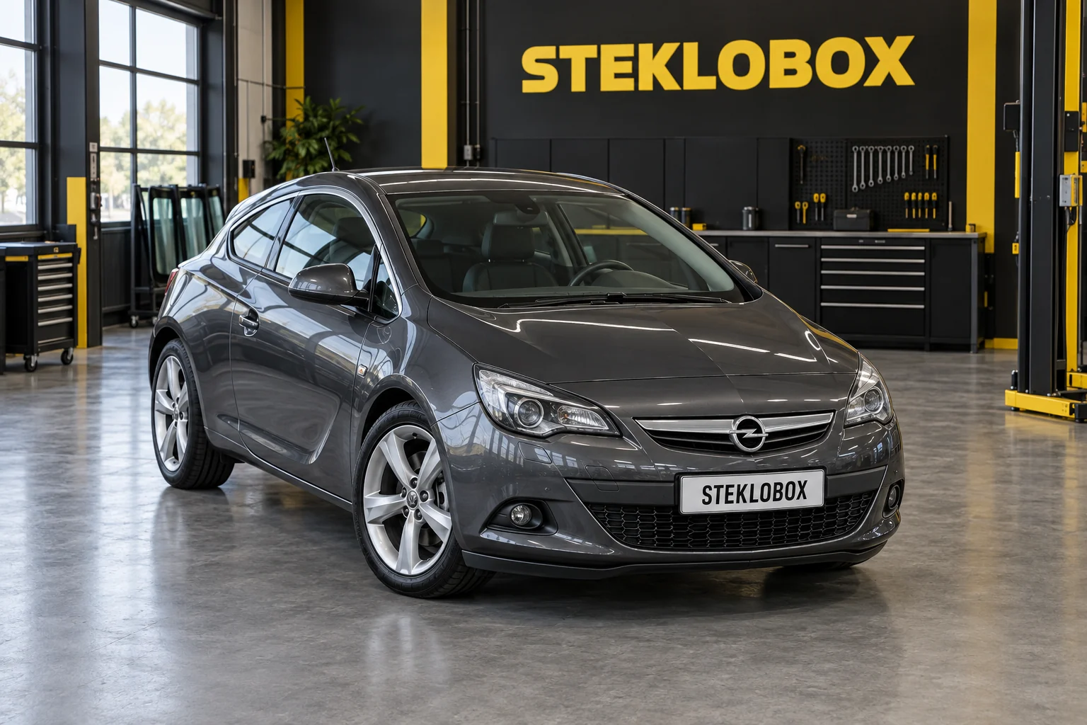 Opel Astra J GTC в установочном центре STEKLOBOX