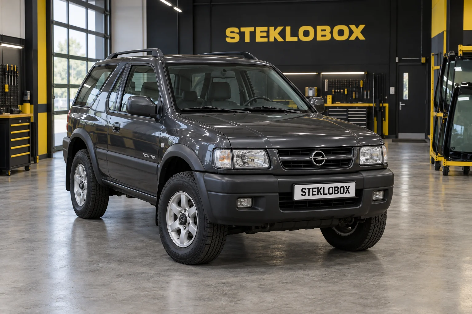 Opel Frontera B в установочном центре STEKLOBOX