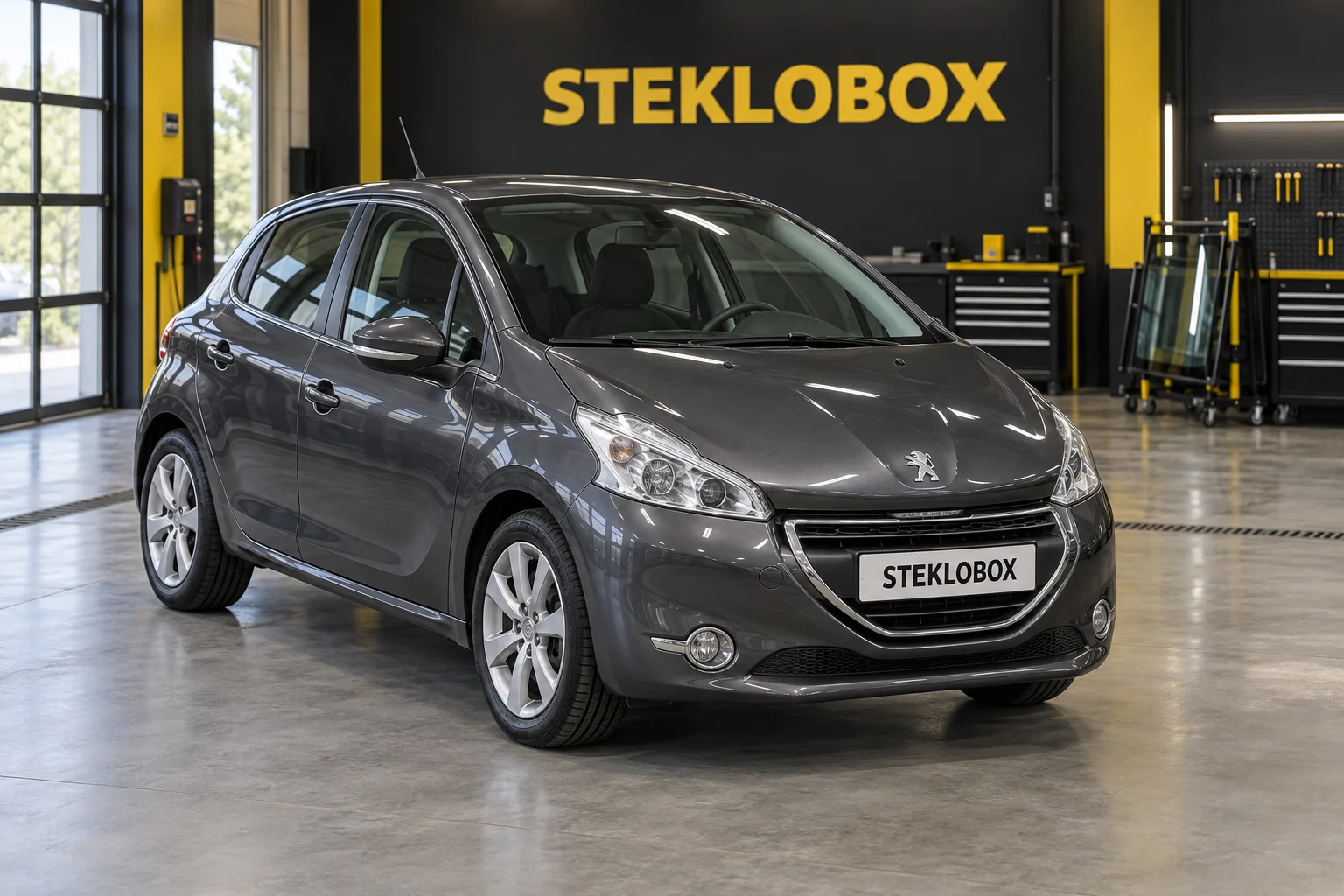 Peugeot 208 I в установочном центре STEKLOBOX