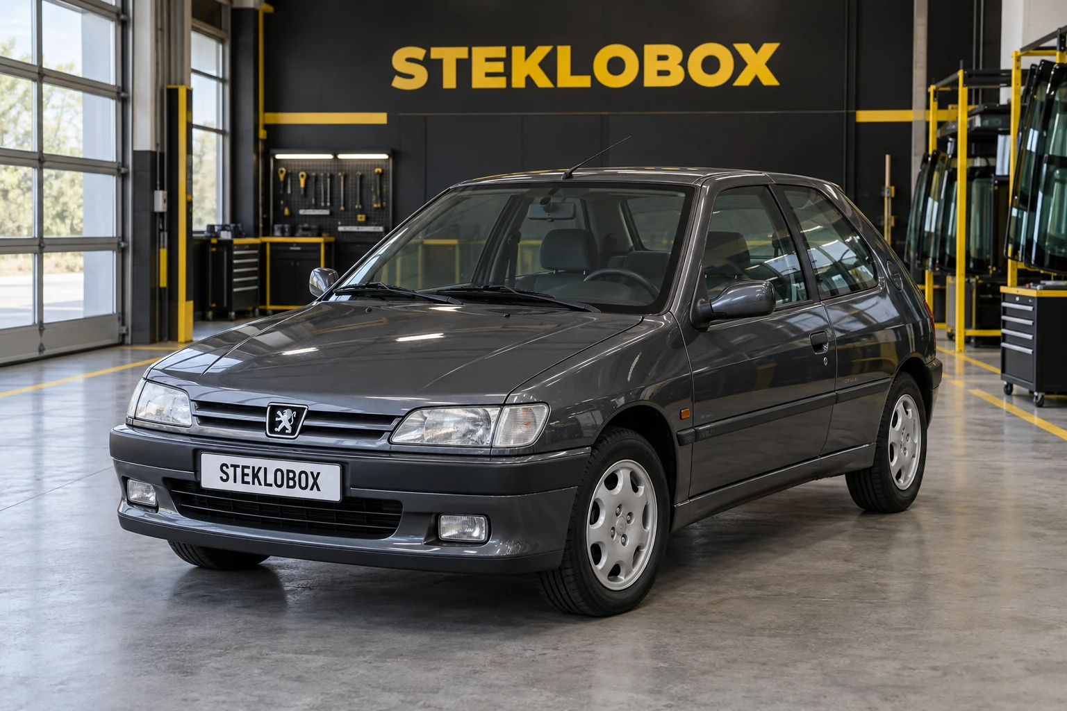 Peugeot 306 в установочном центре STEKLOBOX