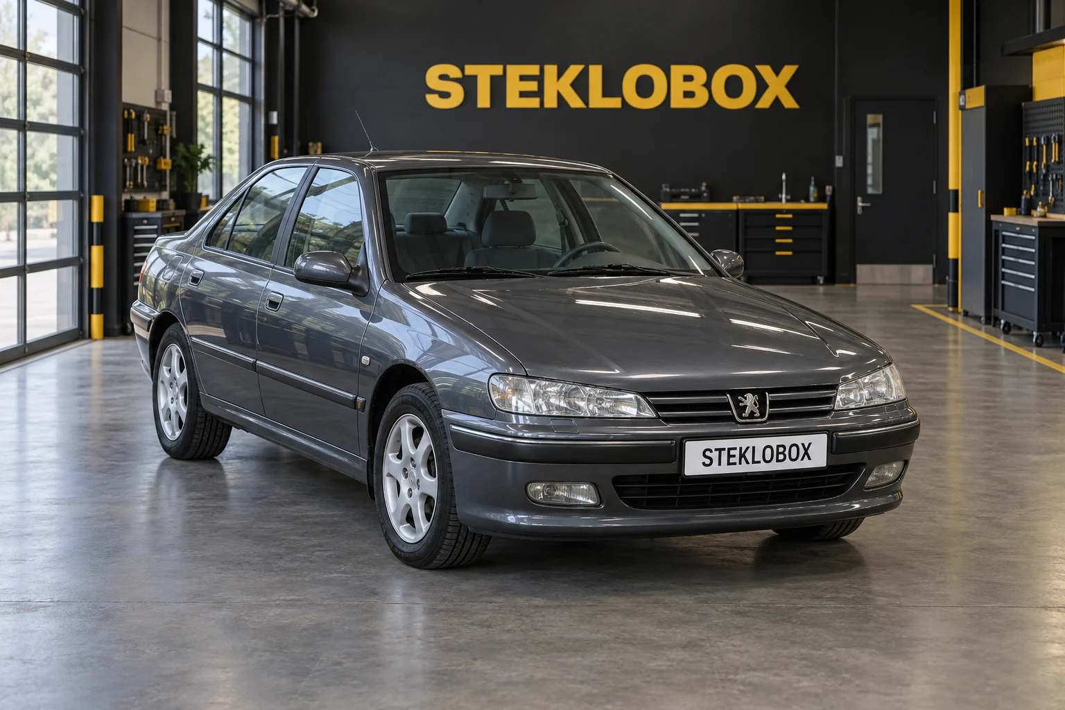 Peugeot 406 в установочном центре STEKLOBOX