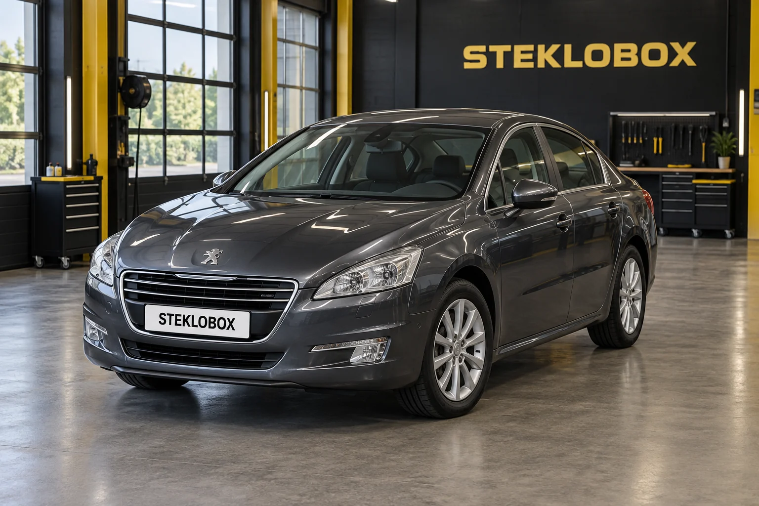 Peugeot 508 в установочном центре STEKLOBOX